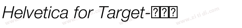 Helvetica for Target字体转换